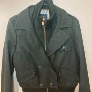 Sean John Women’s Hunter Green Pea Coat (Waist length)